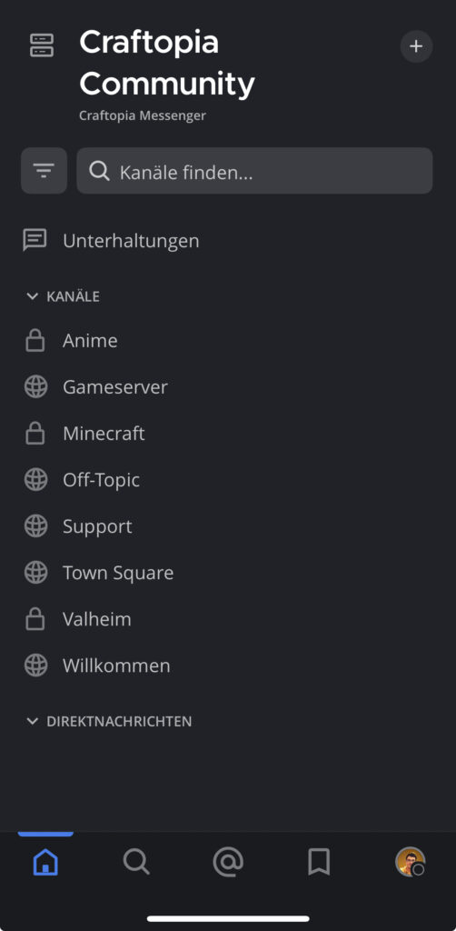 Craftopia Messenger Anleitung - Übersicht